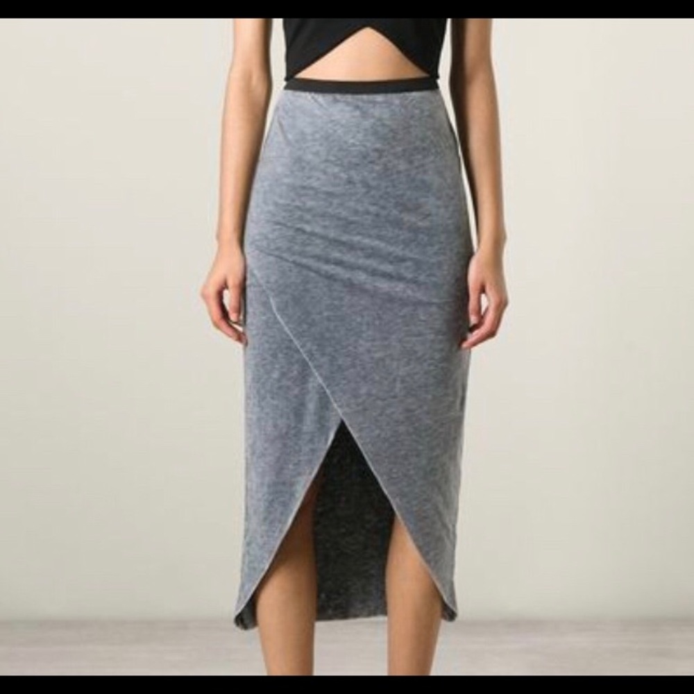 IRO Geralda Jersey Pencil Skirt Charcoal SMALL EUC